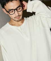 別注 サーマル ヘンリーネック ロングスリーブ Tシャツ