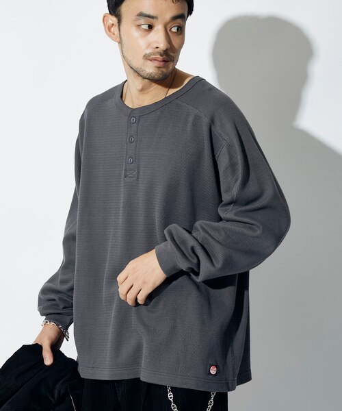 別注 サーマル ヘンリーネック ロングスリーブ Tシャツ