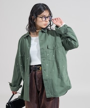 ペイント加工 シャツジャケット＜セットアップ対応＞