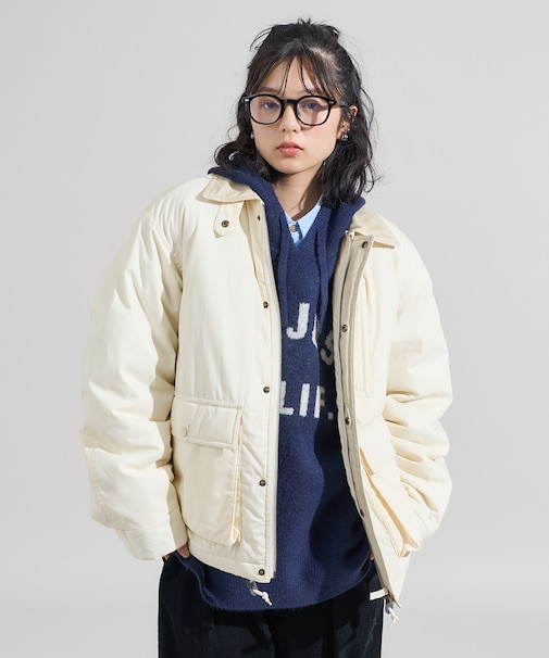 コットンナイロン ショートブルゾン