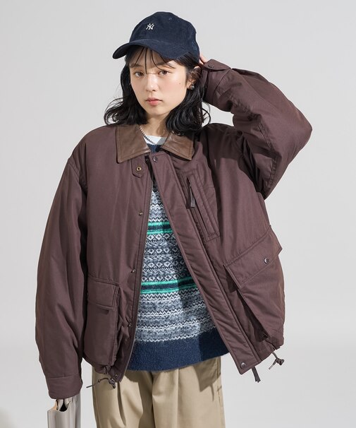 コットンナイロン ショートブルゾン