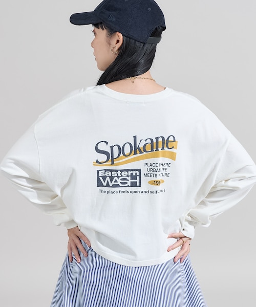 HOLIDAY ロンT ホワイト　フリークスストア購入 FREAK'S STORE/配色メローラインTシャツ｜Daytona Park(FREAK'S