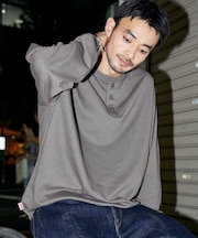 別注 スピンドル 2パック スウェットセット クルーネック ヘンリーネック