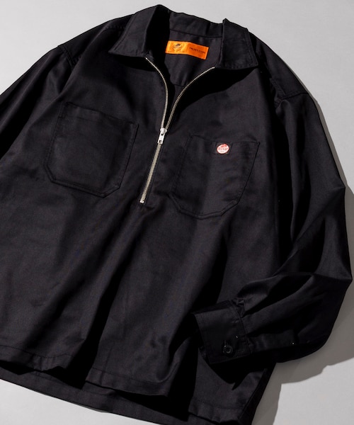   ロングスリーブ ハーフジッププルオーバー 別注 ハーフジップ プルオーバー ロングスリーブ シャツ｜フリークス