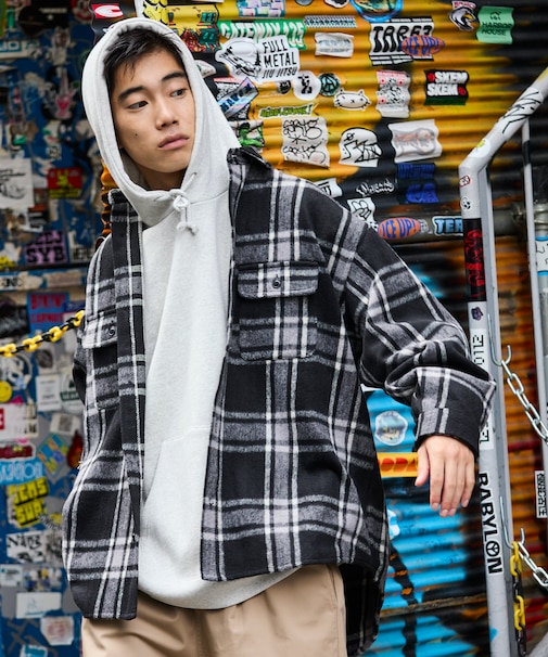 Relax Fit リラックスフィット ヘビーネル チェック シャツ 【限定展開】