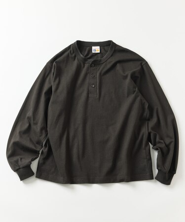10.5オンス HEAVY WEIGHT ヘンリーネック ロングスリーブTシャツ