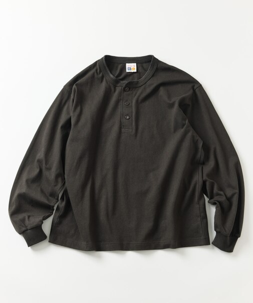 10.5オンス HEAVY WEIGHT ヘンリーネック ロングスリーブTシャツ