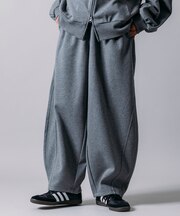 ワイドシルエット ボンディング バレルレッグ スウェットパンツ 【限定展開】