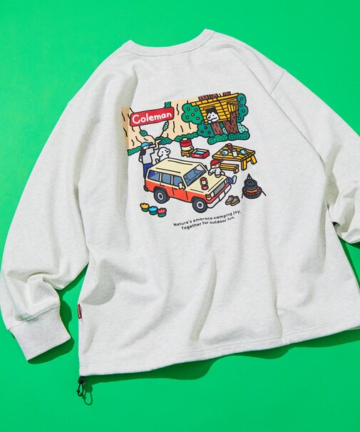 Coleman×matsui×FREAK'S STORE 別注 rocky camping  ドローコード クルーネック スウェット