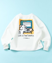 matsui×FREAK'S STORE 別注 ｢WARNING」ドローコード バックプリント クルーネックスウェット