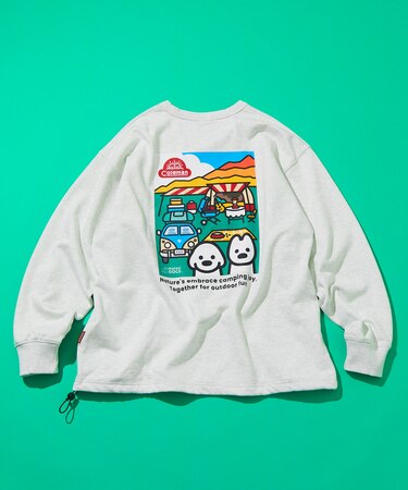 Coleman×matsui×FREAK'S STORE 別注 Camping Joy ドローコード クルーネック スウェット