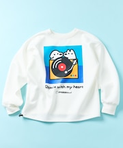 matsui×FREAK'S STORE 別注「レコード」 ドローコード バックプリント クルーネックスウェット