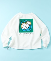 matsui×FREAK'S STORE 別注「つれてって Take me」 ドローコード バックプリント クルーネックスウェット