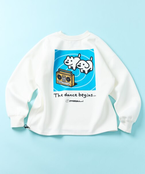 matsui×FREAK'S STORE 別注「dancing」ドローコード バックプリント クルーネックスウェット