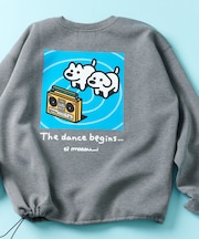 matsui×FREAK'S STORE 別注「dancing」ドローコード バックプリント クルーネックスウェット