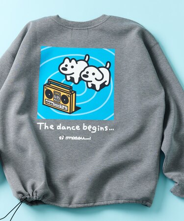 matsui×FREAK'S STORE 別注「dancing」ドローコード バックプリント クルーネックスウェット
