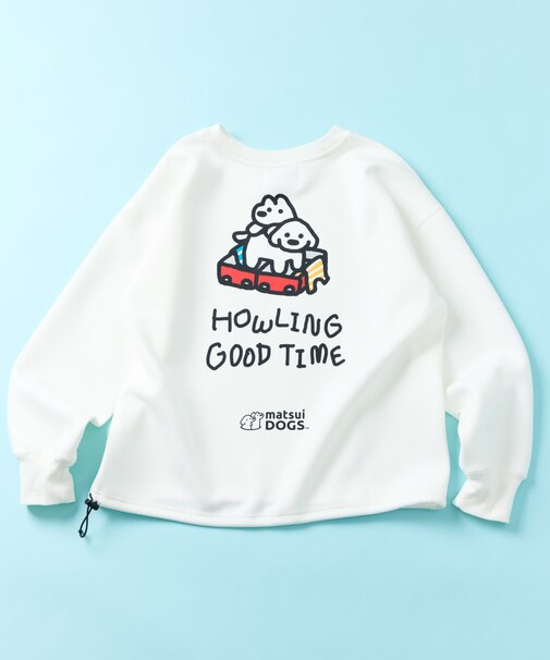 matsui×FREAK'S STORE 別注「トラベル」ドローコード バックプリント クルーネックスウェット
