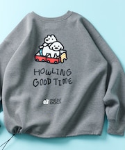 matsui×FREAK'S STORE 別注「トラベル」ドローコード バックプリント クルーネックスウェット