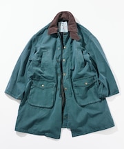 ヴィンテージライク 衿切り替え クラッシュド ダックコート