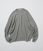 リラックスフィット 片畦リンキング クルーネック ニット 【限定展開】