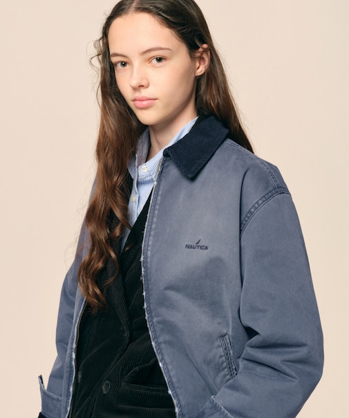 Women's 中綿 クラッシュド チノジップブルゾン