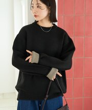 裏配色 ニット プルオーバー【限定展開】