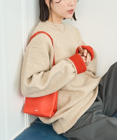 裏配色 ニット プルオーバー【限定展開】