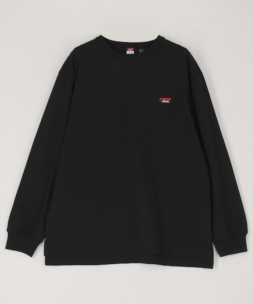 E H BOX LOGO EMBROIDERY L/S T