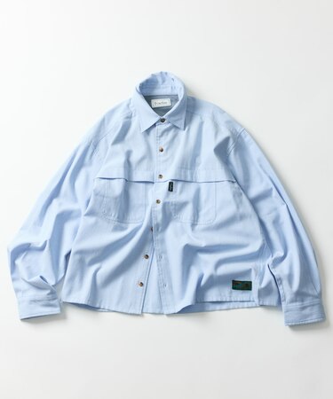 別注 オックスフォード クロップド フィッシングポケット ロングスリーブシャツ