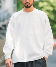 10.5オンス HEAVY WEIGHT ロングスリーブクルーネック ポケットTシャツ