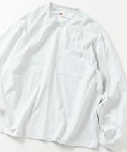 10.5オンス HEAVY WEIGHT ロングスリーブクルーネック ポケットTシャツ