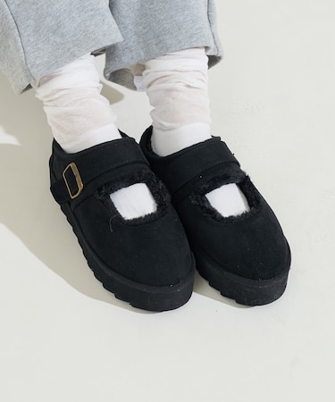 厚底 エコファーメリージェーン【限定展開】