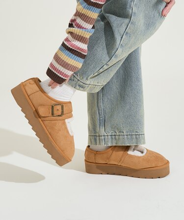 厚底 エコファーメリージェーン【限定展開】