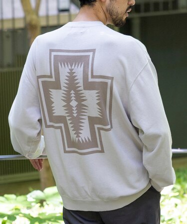 別注 ヴィンテージライク バックプリント クルーネック スウェット