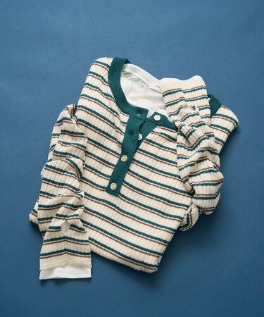 ＜新色・サイズ追加＞ウォッシャブル ヘンリーネックニット