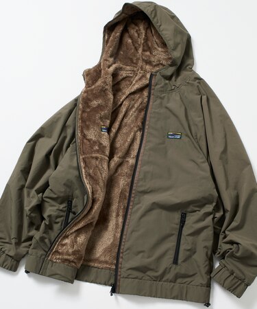 リラックスフィット ナイロン フリース リバーシブル フーディ ジャケット 【限定展開】