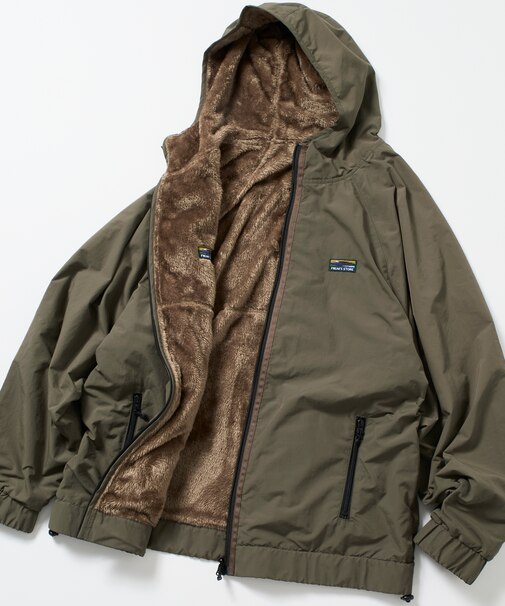 リラックスフィット ナイロン フリース リバーシブル フーディ ジャケット 【限定展開】