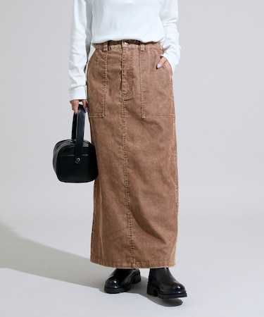 コーデュロイ タイトスカート