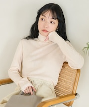 ウォッシャブル タートルネックニット