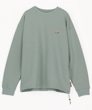 ビッグシルエット スピンドル ダンボール ワンポイントロゴ クルーネックスウェット