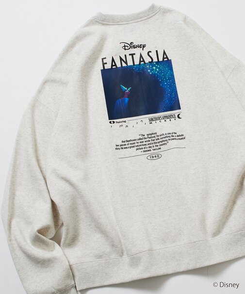 DISNEY/ディズニー『ファンタジア』/ ミッキーマウス /バックプリント クルーネックスウェット 【限定展開】