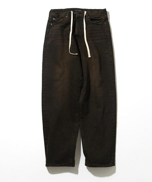 ヴィンテージ加工 バギーシルエット デニムパンツ