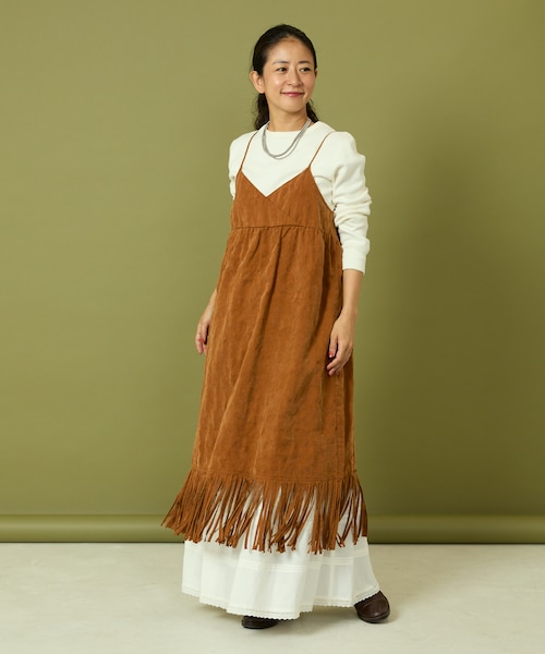 バックオープン チェック アシメ ティアード ワンピース｜フリークス