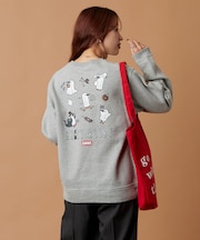 CHUMS×FREAK'S STORE/チャムス 別注 ランダムブービーバード バックプリント クルーネックスウェット/オバケモチーフ 【限定展開】