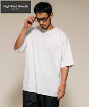 High-Twist Smooth ソリッド ショートスリーブTシャツ 無地