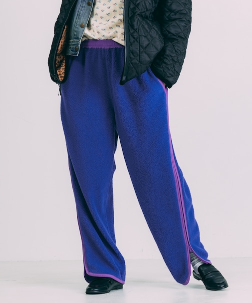 サイドファスナー フリース パンツ