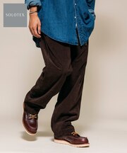 コーデュロイ SOLOTEX レギュラーシルエット ウェービングベルトパンツ