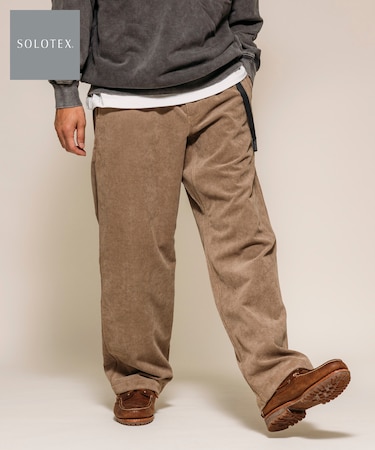 コーデュロイ SOLOTEX レギュラーシルエット ウェービングベルトパンツ