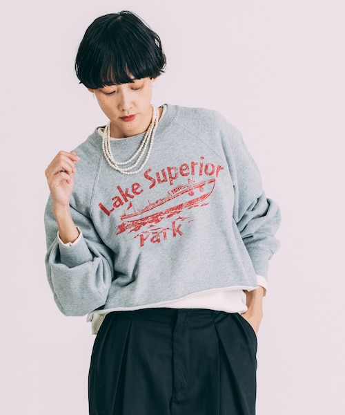 クロスステッチ刺繍 カレッジスウェット｜フリークスストアの通販