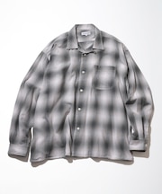 Magazine Pocket  Open Collar Shirt(Ombre)